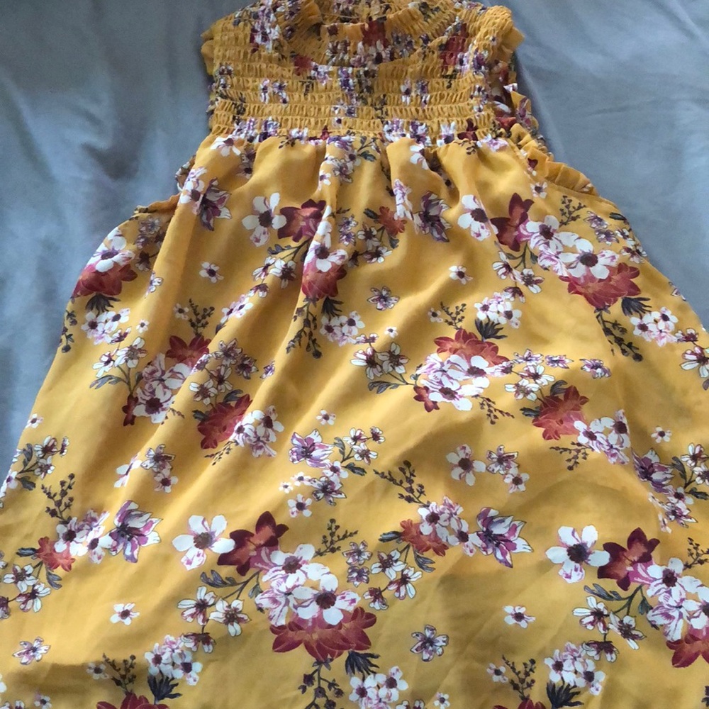 Floral mustard shirt